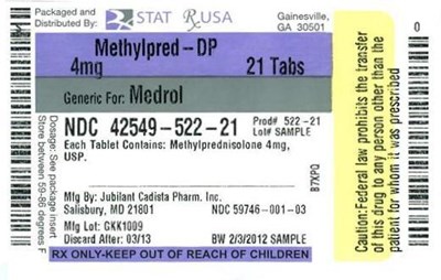 Methylpred Dp 4mg Label Image (Methylpred Dp 4 mg Label  42549)